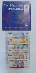8.EMİSYON A01 SERİSİ YTL PARA SETİ ÇİL KONDİSYONDA MERKEZ BANKASI ALBÜMÜNDE