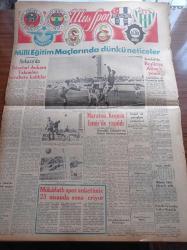 Ulus Gazetesi - 10  Nisan 1950 - Cumhuriyet Halk Partisi Adaylarının Yüzde Yetmişi Belli Oldu - Cumhurbaşkanı İsmet İnönü Dün Ankara Ve Malatya'dan Aday Seçildi - Başbakan Şemsettin Günaltay Hareket Etti - Yıl Sonunda 18 Bin Kilometrelik Mükemmel Yolumuz Olacak - General MacArthur'dan Türkiye'ye Selam - Uçan Gölgeler Yazan Server Bedi Yazı Dizisi - Hasanoğlan Köy Enstitüsündeki Tören - Feridun Osman Menteşeoğlu - Basketbolda Türkiye Birinci Oldu - Ertuğrul Gazi'nin Türbesi Açıldı - Mimar Sinan'ı Anma Töreni - Beyaz Saray Tamir Ediliyor - Yankee Paşa Yazan Edison Marshall - Sefiller Filmi - Lüküs Hayat Park Ve Sus Sinemalarında - Hazım Körmükçü - Milli Eğitim Maçlarında Dünkü Neticeler - Beşiktaş Altay'ı Yendi - Maraton Koşusu İzmir'de Yapıldı - İzmir At Yarışları Neticeleri