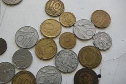 40 ADET DEĞERLİ PARA LOTU TÜRK YABANCI KARISIK    (TEKNIK MAVI KUTU