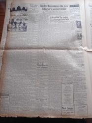 Ulus Gazetesi - 9 Mart 1950 -  Başbakan Şemsettin Günaltay -İsmet İnönü Ankara Adayı Olarak Kalacak - Cumhurbaşkanı İsmet İnönü Sel Felaketi Mağduru Eskişehir'e Hareket Etti - Bayındırlık Bakanı Şevket Adalan Halen Açıkta Kalan Bir Vatandaş Yoktur - Felaketlere  Yardım İçin Ankara Halkı Seferber Oldu - Kansere Karşı Bulunan İlaç - Profesör Necati Eranıl - Profesör Rasim Adasal - Namık Zeki Aral - Feridun Osman Menteşeoğlu - Hemşire Nimet Yazan Azmiye Hami Güven Yazı Dizisi - Van Gölü İçin Gemi İnşa Ettirilecek - Milli Takım Atletimiz - Zehra Bilir Bomonti Aile Saz Salonunda-  Erzurum Folklor Gecesi - Eskişehir Su Baskınından Resimler - Bulmaca - Radyo Bugünkü Program - Tarım Bakanı Cavit Oral Geldi - Seçmen Kütükleri Nasıl İşlenecek - 1949'da Harici Ticaretimiz -  Nazilli'nin Üç Köyünde Muhtar Seçimini CHP'liler Kazandı