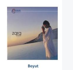 Boyut ZARA CD  SIFIR JELATİNLİ AMBALAJINDADIR