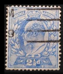 +++  İNGİLTERE KRAL EDWARD  1902  2 1-2d   - DAMGALI