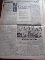 Ulus Gazetesi - 11 Eylül 1953 - CHP Genel Sekreteri Kasım Gülek Hakkari'de Bir Konuşma Yaptı - Amerika'nın Yeni Ankara Büyükelçisi Ekselans Avra Warren - İstanbul'da Yapılan Güzellik Müsabakası - Hüseyin Cahit Yalçın - Antalya Civarında Ormanlar Yanıyor - Milletlerarası Bankadan Türkiye'ye 9 Milyon Dolar Kredi - Amerika'nın Fransa'ya Yeni Yardımı - Nihat Erim Köşe Yazısı - Liselerin Islahı Meselesi Yazan Yunus Kazım Köni - Kemal Gencosman - Silviya Şark Saraylarında - Almanya İle Ticari Protokol imzalandı- Alaska'da Altın Arayıcıları Yazı Dizisi - Ulus'un Resimli Romanı İçimizdeki Düşman - Karikatürler Dünya Basınından - Pakistan Kurucusu Mehmet Ali Cinnah'ın Ölüm Yıldönümü - Amasra'nın Güzellikleri - Aksaray'da Külah Ve Takkeli Yedi Kişi Yakalandı - Kore'de Tarafsız Bölgeye İlk Sevkiyat - Kahve Karaborsası - Yalnız Bir Gece İçin Büyük Ses Üstadı Münir Nurettin Selçuk Şehir Bahçesinde - Nureddin Çamlıdağ Gecesi - Gönül Yazar - İdil Biret Suna Kan Konseri -