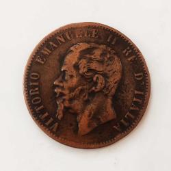 1866 Yılı İtalya 10 Centesimi..
