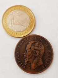 1866 Yılı İtalya 10 Centesimi..