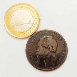 1867 Yılı İtalya 10 Centesimi..