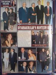 Alem Magazin Dergisi - Şefik Özek - Eran Tapan - Sevil Sabancı - Nur Özdemir - Heves Ekinci - Füsun Topbaş - Nihat Özdemir - Hilal Bingöl - Seher Taşçıoğlu - Turan Ceylan - Muzaffer Ceylan - Mahmut Aydın - Füsun Soydamat - Aziz Yıldırım - Nesrin İlter - Mahsun Kırmızıgül - Lili Garih - Şükrü Demirören - Gül Dürüst - İmret Aykut - Rahmi Koç - Sevil Işık - Belma Simavi - Şükran Berker - Seci Edin - Semahat Arsel - Esra Çavuşoğlu - Ali dürüst - Erhan Dumanlı - Osman Berkmen - Ali Vardar - Ahmet Çullu - Tunç Çapa fotoğraf ve haberi - Dergi Tam Değildir Sadece 8 Sayfası Mevcuttur - Dergi Kapağı Yoktur