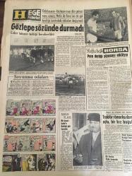 HÜRRİYET GAZETESİ  16 ARALIK  1968  YIL :21 SAYI :7415---Buzdolabı  satışından  bedelinin  yüzde 18 'i  vergi olarak alınacak ----Kurumlar vergisi yüzde 20 den  yüzde 30 a  yükseliyor --Zamlara isim  bulundu  :Mali  tedbirler  kanunu ---Yaşar Kemal  İnce  Memed  Romanını  ikinci cildini  yazdı ---Meclis  kahveye  benzetildi ---Aydın Yalçın  :AP  den  istifayı   düşünmüyorum --Trakya kışın şiddeti  artıyor ---Gelen  geçene  bedava  iftar yemeği veriyor ----Makarios  Kiliseye  Dönecekmiş ---İçinde silah  deposu  ele geçince  Panama Üniversitesi kapatıldı --Ogün  ve Sanlı  'nın  oyundan  atıldığı  hadiseli maçta : Fenerbahçe 10  kişiyle  kazandı  :2-1 --   Golleri  Nedim  ,Vedat  ve Yaşar  attı -- Galatasaray  liderliğini  korudu  :0-0 ---PTT -Bursa Spor 'un  bileği büktü : 2-0  --Göztepe sözünde durmadı  ----