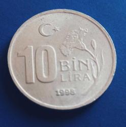 1998 10 bin lira çil düz
