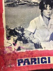 İtalyanca ORİJİNAL BEZ SİNEMA, Film AFİŞİ - Paris Yanıyor, (PARICI BRUCIA? - Paris brûle-t-il ? - Paris is burning) 1966, BEZ FİLM AFİŞİ / POSTERİ - BÜYÜK BOY - ORİJİNAL - 93 X 66 cm EBADINDA - Original Turkish Big Size Movie Poster - René Clément, Larry Collins, Dominique Lapierre, Gore Vidal, Jean-Paul Belmondo, Alain Delon, Charles Boyer, Leslie Caron, Jean-Pierre Cassel, George Chakiris, Bruno Cremer, Claude Dauphin, Kirk Douglas, Pierre Dux, Glenn Ford, Gert Fröbe, Daniel Gélin, Georges Géret, Hannes Messemer, Harry Meyen, Yves Montand, Anthony Perkins, Michel Piccoli, Wolfgang Preiss, Claude Rich, Simone Signoret, Robert Stack, Jean-Louis Trintignant, Pierre Vaneck, Marie Versini, Skip Ward, Orson Welles, Michel Etcheverry, Billy Frick, Ernst Fritz Fürbringer, Konrad Georg, Joachim Hansen, Félix Marten, Paloma Matta, Günter Meisner, Sacha Pitoëff, Albert Rémy, Christian Rode, Helmuth Schneider
