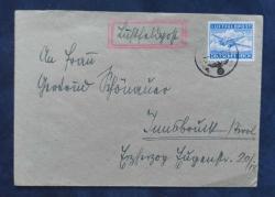Nazi Askeri, Sahra Uçak Postası Zarfı 1942. Nazi Damgalı  