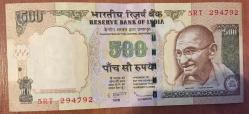 HİNDİSTAN 500 RUPİ 2011  ÇOK TEMİZ RESİMDEKİ ÜRÜN