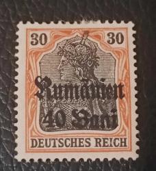 Almanya 1918 seyahat damgaları Romanya 40 bani