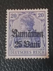 Almanya 1918 seyehat Damgaları Romanya 25 bani