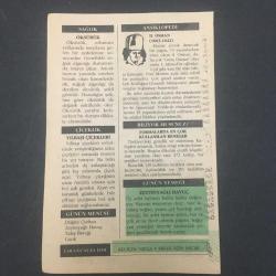 20 MAYIS 2001-TAKVİM YAPRAĞI-DOĞUM GÜNÜ HEDİYESİ-ÜLKER TAKVİMİ,2.OSMANIN YENİÇERİLER TARAFINDAN ŞEHİT EDİLMESİ 1622,ÇIRAĞAN VAKASI VE ALİ SUAVİNİN ÖLDÜRÜLMESİ 1878,DEVE ÖLÜRSE DERİSİ EŞEĞE YÜK OLUR,2.OSMAN