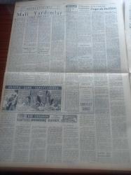 Ulus Gazetesi - 24 Eylül 1953 - Kars'ta Büyük Bir Yangın Ve İnfilak - Hüseyin Cahit Yalçın - Beypazarı Yangınında 33 Ev Yandı 54 Aile Açıkta - Nihat Erim Köşe Yazısı - Naboland Davasının Kararı 3 Ekim'de - Karantina'dan Otuz İki Hacı Kaçmış - Namık Zeki Aral - Silviya Şark Saraylarında - Hüsamettin Tugaç - Birleşmiş Milletler'de Amerika Kore İçin Tavizde Bulundu - Arapça Ders Veren Bakkal - Cumhurbaşkanı Celal Bayar İstanbul'a Gitti - İhmal Edilen Doğu İlleri - Fenerbahçe Ankara'ya Tam Kadro Geliyor - Amerika'nın En Müthiş Banka Soyguncusu Aktör Willie'nin Maceraları Yazı Dizisi - Ulus'un Resimli Romanı İçimizdeki Düşman - Kaybettiğimiz Değer Necmettin Sadak- Emet'teki Pikap Kimin Hizmetinde - Tenis Turnuvasında Özfenerbahçe Kupası - Fenerbahçe'nin Asker Oyuncularına İzin Verildi - Lefter Küçükandonyadis - Derman Ağrı Kesici - Ulus'un Hikayesi Bunak Yazan Selami İzzet Sedes