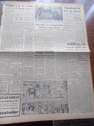 Ulus Gazetesi - 14 Mart 1956 - Amerika'da Yunanistan Lehine Hareket - CHP'ye Karşı Her Tarafta Tezahürat - İslahiye Cumhuriyet Savcısını Dövenler Mahkemede - İstanbul Amsterdam Ordu Maçı Bugün - Hüseyin Cahit Yalçın - Mükerrem Sarol Meclise Şikayet Edildi - Tıp Bayramı Kutlanıyor - Muammer Alakant Zafer Gazetesini Tekzip Ediyor - İngiliz Dışişleri Bakanı Selwyn Lloyd Tel Aviv'de - Atina Elçisinin Hareketleri Dolayısıyla İngiltere Amerika'dan Dün Resmen İzahat İstedi - Hayvanlarda Hastalığa Karşı Tedbir - Devlet Tiyatrosunda Şarkı İsteyen Sarhoş - İngiltere'de On Yıl İçin Ölüm Cezası Kalktı - Hilton'da Erkeklerin Odasına Kadınlar Giremeyecek - Piyale Makarnası - Dans İlahesi İnci Birol Gümüş Palas Saz Salonunda - Kavaklıdere Şarabı - Cebeci Melek Sineması - Küçük İlanlar