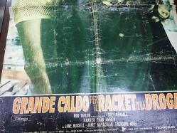 İtalyanca ORİJİNAL BEZ SİNEMA, Film AFİŞİ - İntikam, (GRANDE CALDO PER IL RACKET DELLA DROGA - Darker Than Amber) 1970, BEZ FİLM AFİŞİ / POSTERİ - BÜYÜK BOY - ORİJİNAL - 92 X 64 cm EBADINDA - Original Turkish Big Size Movie Poster - Darker Than Amber, John D. MacDonald, Ed Waters, Rod Taylor, Theodore Bikel, Suzy Kendall, Ahna Capri, William Smith, Janet MacLachlan, Robert Phillips, Jane Russell, James Booth, Oswaldo Calvo
