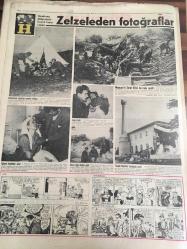 HÜRRİYET GAZETESİ 8 EKİM  1964 YIL :17 SAYI : 5915---  Zelzelenin bilançosu :19 Ölü ,26 ağır  yaralı  var --Galo Plaza :Kıbrıs  ihtilafı  barışı  tehdit ediyor --Ağaoğlu  , Dülger  ve Kavrakoğlu  da  tahliye edildi -- Zelzelenin  yerle bir ettiği  Salur Köyünü gördüm -- Nasır ,Çombe  'yi  saraya  hapsetti --Belediye Encümeni  seçimi  ihtilafa  sebebiyet  verdi --Çiçekli  'nin  katili :Pişman  değilim dedi ----Ira , çocuklarıma doyamadım ,diyor --Gıda kontrol Amiri rüşvet aldığı  500 lirayı  bozdururken  yakalandı --Amsterdam da ki  3-1  lik  maçın  rövanşı  dün  gece  oynandı  :Fenerbahçe  elendi ---Olimpiyat köyünde  hırsızlar çoğaldı --Galatasaray  Viyana da  kura  ile tur atladı -- Gündüz  Kılıç  B. Ahmet 'ten  endişe ediyor --Zelzeleden  fotoğraflar  : Manyas  Salur  köyü   bu hale  geldi --