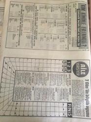 HÜRRİYET    1 ARALIK  1968 YIL :21SAYI :7400----Demirel 'in  Nurcuların  halifesi  olduğunu  söyleyen  Antalya Milletvekili  Hasan  Fehmi  Boztepe adındaki  AP  'li  Bir Delege  Ümmetçiliğini  İlan Etti --Aklınızı  başınıza alın AP 'li  beyler ---Sürat rekortmeni  ,üç  direkli  Arjantin  okul  gemisi İstanbul da --    Dario Moreno  kanlar içinde bulundu --Koma halindeki  ünlü  şarkıcı  ifade veremedi --Sophia -Ponti  çiftine  bekledikleri  doğum  35 milyon  liraya mal olacak ----Anadolu kavağı  denize giren  Aydın  , Boğazı  5 saatte  yüzerek  -----Boston  Canavarı  filmini  gören  baygınlık geçiriyor ---Galatasaray  'ın adı  var  kendi  yoktu -- Beşiktaş 'ın  gayesi  liderlik  İzmir Spor  'un ki  beraberlik --1  golün  bedeli  900 bin lira---