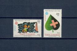 Cumhuriyet 1986, Damgasız/Şarniyersiz, Europa Cept/Tabiatın Korunması [ISF#3132/3133], Katalog Değeri: ₺425