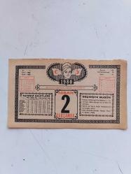 2 NİSAN 1980 takvim yaprağı doğum günü hediyesi ( YUKARI RAF )