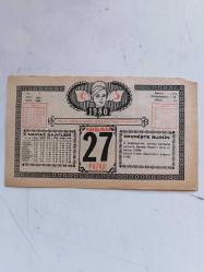 27 NİSAN 1980 takvim yaprağı doğum günü hediyesi ( YUKARI RAF )