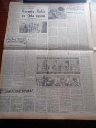 Halkçı Gazete - 1 Haziran 1955 - İngiltere'de Grevler Sebebiyle Fevkalade Tedbirler - Ses Karikatüristi Celal Şahin - İran Başbakanı Nuri Sait da Türkiye'ye Geliyor - Irak Kralı Faysal Celal Bayar'a Arap Atı Hediye Etti - 17 Haziranda Kıyamet Kopacakmış - Mareşal Tito Kruşçev Ve Bulganin'le Sohbet Ederken - İşçiler Çalışma Emniyeti İstiyor - Ali Tetik Atomik Polis Hafiyesi - Düşman Bolluğu Çeviren Haluk Tuncalı Yazı Dizisi - Meriç Nehrinin Islahı İşi Bugün Başlıyor - Karagöz Kukla Ve Orta Oyunu - Atatürk Devri Yazan Hüseyin Cahit Yalçın Yazı Dizisi - Sanatkar Portreleri Genç Soprano Beragm Kızıltuğ - Ses Sanatkarı Sevim Çağlayan Nişanı Bozdu - Süleyman Güler Diyor Ki - Değerli Piyanist Ulvi Cemal Erkin'in Bir Fıkrası - Çocuk Köşesi - Resimli Bulmaca - Akdeniz Oyunlarına Fransa Hazırlanıyor - Küçük Spor Hikayesi Arslan Oğlum Yazan Cemal Saltık