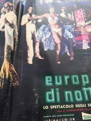 Avrupa Geceleri, (Europa di notte) 1959,  ORİJİNAL FİLM AFİŞİ / POSTERİ - BÜYÜK BOY - ORİJİNAL - 66 X 47 cm EBADINDA - Original Turkish Big Size Movie Poster - Ennio De Concini, Gualtiero Jacopetti, Carmen Sevilla, Domenico Modugno, Henri Salvador, Channing Pollock, Robert Lamouret, Colin Hicks and his Band, The Rastellis Clowns, Le Ballet Charley, Dolly Bell, The Lady Phu-qui-cho, Lily Niagara, The Croq Messieurs