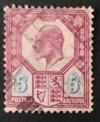 +++  İNGİLTERE KRAL EDWARD  1902   5d   - DAMGALI