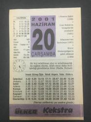 Efemera - 20 HAZİRAN 2001-TAKVİM YAPRAĞI-DOĞUM GÜNÜ HEDİYESİ-ÜLKER TAKVİMİ,1.KOSAVA ZAFERİ 1389,CEM SULTANIN YENİŞEHİRDE YENİLMESİ 1481,ADAPAZARININ KURTULUŞU 1921,MURAT HÜDAVENDİGARIN ŞEHİT EDİLMESİ,1389,CEM SULTAN 1459-1495 - kitantik - kitaLog