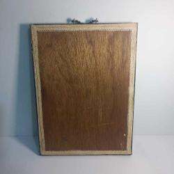 Retro 1960 lar Japon Designer Yapımı Sedef ve Abalone  Malzemeyle Bezenmiş Kuşlar Panosu Shadow Box Cam İçinde (C)