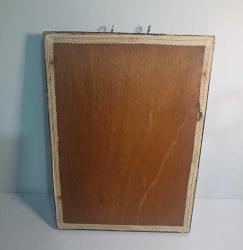 Retro 1960 lar Japon Designer Yapımı Sedef ve Abalone  Malzemeyle Bezenmiş Kuşlar Panosu Shadow Box Cam İçinde (D)