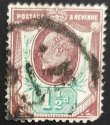 +++  İNGİLTERE KRAL EDWARD VII   1902-11  1 1-2d     - DAMGALI