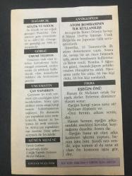 6 AĞUSTOS 2001-TAKVİM YAPRAĞI-DOĞUM GÜNÜ HEDİYESİ-ÜLKER TAKVİMİ,DÜŞMANIN ANFARTALAR ÇIKARTMASI 1915,HİROŞİMAYA ATOM BOMBASI ATILDI 1945,ATOM BOMBASININ İLK KULLANILIŞI