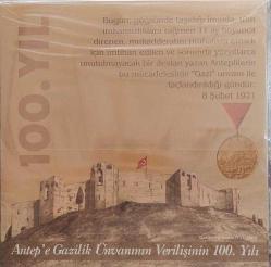 TÜRKİYE CUMHURİYETİ GAZİLİK ÜNVANI'NIN 100. YILI TEDAVÜL PARA SETİ (2021) ÖZEL KİTİNDE ÇİL+++