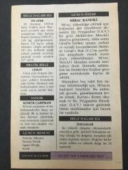 13 EKİM 2001-TAKVİM YAPRAĞI-DOĞUM GÜNÜ HEDİYESİ-ÜLKER TAKVİMİ,MİRAC KANDİLİ,ANKARANIN BAŞKENT OLUŞU, 1923,KIRIM TÜRKLERİNİN RUSLARI AĞIR YENİLGİYE UĞRATMASI,1695,AĞRININ TÜRKİYEYE KATILMASI,MİRAC KANDİLİ