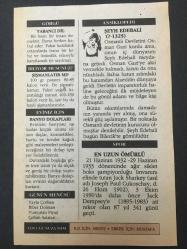 24 EKİM 2001-TAKVİM YAPRAĞI-DOĞUM GÜNÜ HEDİYESİ-ÜLKER TAKVİMİ,PARİS BÜYÜKELÇİMİZ ERMENİLER TARAFINDAN ÖLDÜRÜLDÜ,1975,BİRLEŞMİŞ MİLLETLERİN KURULUŞU 1945,BEHÇET KEMAL ÇAĞLARIN VEFATI 1969,ŞEYH EDEBALİ 1325
