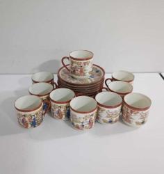 Antika - Vintage Japon Kutani Satsuma Lithophane Geyşa Porselen  Kahve Fincanları 10 Adet - kitantik - kitaLog
