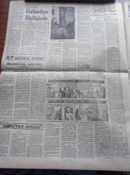 Halkçı Gazete - 27 Haziran 1955 - Dost Irak Kralı Faysal Bugün Ankara'da - Türk İtalya Milli Maçı 1 1 Neticelendi - İzmir Radyosu Klâsik Türk Müziği Okuyucularından Servet Candaş - Birleşmiş Milletler Gününde Başbakan Adnan Menderes Bir Mesaj Neşretti - Doktor Fazıl Küçük İkaz Ediyor - Ali Tetik Atomik Polis Telgrafı - Bir Ömrün Çilesi Nakleden Selami İzzet Sedes Yazı Dizisi - Şoför Karaböcek Celal İle Enteresan Bir Konuşma - Fort Ali- Metin Toker'in Mahkumiyeti - Hilton İçin Ismarlanan Cam Eşya - Silviya Halkçı'nın Resimli Romanı - Sarışın Bir Güzel Gönül Ülkü - Hüseyin Cahit Yalçın'ın 50 Yıllık Siyasi Hatıraları Atatürk Devri Yazı Dizisi - Viyolonist Kızımız Ayla Erduran - Mahkumlar Cehennemi Yazan Osman Şan Yazı Dizisi - Muhabank - Dünkü At Yarışları - Karagümrük Eskişehir Demirspor Takımını 3 2 Mağlup Etti- Hacettepe Kongresi Sert Bir Hava İçinde Yapıldı