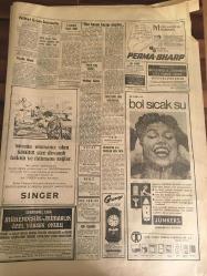 HÜRRİYET GAZETESİ 17 EKİM  1968 YIL :21 SAYI :7355---Erim İnönü  Rasgele  Konuşmaz---Bir Köyde  320 Piyade  Tüfeği İle 36 Bin  Mermi Ele Geçirildi ---Yakınlarımı  Özbay  Çetesine Karşı Korumak  Vazifemdir -- Dansöz Mehtap Güneş :Osman , Avrupa da su gibi  para harcıyordu ---Tarla mantarı yiyen  beş pamuk işçisi  öldü ---Turgut Yeniş  'i  üç yerinden  ağır  şekilde  vurmuşlardır ---El Fetih Liderleri  Gayemiz  Araplığı  din ayrımı  yapmadan  kurtarmak diyor ---Hedef :3 altın  madalya --Finaller  rekor getiriyor --Tatar 'ın  yumruğu  İspanyol 'u  indirdi --Sirhan  'ın  Robert  Kennedy 'yi tek başına  öldürdüğünü  açıkladı --Bir yolcu  otobüsü uçuruma yuvarlandı  : iki  ölü , 16 yaralı var --İzmir de yılda 5 bin  kişi otomobil  ehliyeti  alıyor ---Almanlar Türkiye den  Virginia  tütünü  istiyor ---