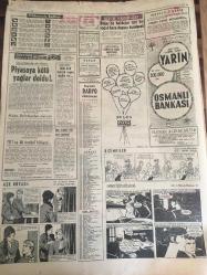 HÜRRİYET GAZETESİ 19 OCAK 1966 YIL :18 SAYI :6368--Ankara cezaevinde çıkan  ayaklanmada   3 kişi öldü --Asgari geçim   indiriminin  ,senato  reddetti ---16 yaşındaki  Gülseren  Türkan  Kumbarasını benim  çaldığımı herkese  yaydı dedi --Boğazda  balıkçılar için  bir  soğuk hava deposu kurulacak --Rusya da ki şap  hastalığı  yurdumuza doğru yayılıyor ----Polisten  kaçan  iki  kaçakçıyı  şoförler  soydu --Muharrem Dalkılıç nasıl sakatlandı ? Beşiktaş  Göztepe  maçında  değişik  tertip  deneyecek --Fenerbahçe  Mili Takım Çalışmasından Şikayetçi --Şampiyonluk  Ümit  Ediyoruz --Ege de  günde  80 milyon  kilo  tütün  satıldı --Rita Pavone  'nin  aşk  usulü  : sev ve bırak --