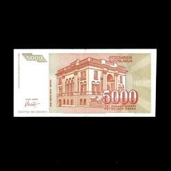 YUGOSLAVYA (1993) - 5.000 Dinar (ÇÇT 8,0/10) 