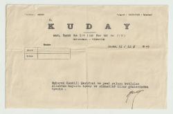 Efemera - 31 ARALIK 1949 KUDAY FİRMASINDAN BİR YENİ YIL TEBRİK YAZISI... - kitantik - kitaLog