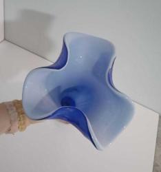 1970 ler Saks Mavisi Murano Vazo