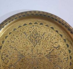 Eski Bosna İşi Tombak Bakır Küçük Tepsi