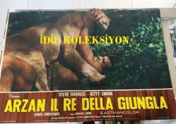 TARZAN (ARZAN IL RE DELLA GIUNGLA - Tarzán en la gruta del oro) 1969, İTALYANCA FİLM AFİŞİ / POSTERİ - BÜYÜK BOY - ORİJİNAL - 66 X 46 cm EBADINDA - Original Turkish Big Size Movie Poster - Manuel Caño, Umberto Lenzi, Santiago Moncada, Joaquín Luis Romero Marchent, Steve Hawkes, Kitty Swan, 	Krista Nell, Ugo Sasso, Jesús Puente, Luis Marín, Fernando Sancho, Raf Baldassarre, Antonio Casas, TITANUS