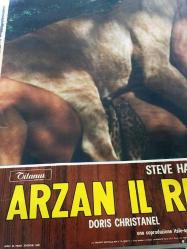 TARZAN (ARZAN IL RE DELLA GIUNGLA - Tarzán en la gruta del oro) 1969, İTALYANCA FİLM AFİŞİ / POSTERİ - BÜYÜK BOY - ORİJİNAL - 66 X 46 cm EBADINDA - Original Turkish Big Size Movie Poster - Manuel Caño, Umberto Lenzi, Santiago Moncada, Joaquín Luis Romero Marchent, Steve Hawkes, Kitty Swan, 	Krista Nell, Ugo Sasso, Jesús Puente, Luis Marín, Fernando Sancho, Raf Baldassarre, Antonio Casas, TITANUS