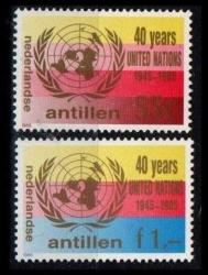+++ HOLLANDA ANTİLLER BİRLEŞMİŞ MİLLETLER 40.YIL   1985   - DAMGASIZ