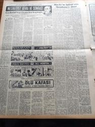 Halkçı Gazete - 16 Kasım 1954 - İsmet İnönü'nün Adnan Menderes'e Dersi - CHP Mebusu Sırrı Atalay'ı Demokrat Partililer Dövdü - Devlet Bakanı Mükerrem Sarol'a Dair Yeni Bir İddia - İngiltere'de Hidrojen Bombası - Milli Piyango Çekildi - Çetin Altan Köşe Yazısı - Güzel Regina Dedektif Cardoc'un Maceraları Yazan Georges Dejean Yazı Dizisi - Türkiye Eski Muharipler Birliği Kongresi - Hüseyin Cahit Yalçın'ın 50 Yıllık Siyasi Hatıraları Meşrutiyet Devri Ve Sonrası Yazı Dizisi - Ölü Kafası Pelerin Altında İşlenen Cinayet Yazan Ketlin Veyd Yazı Dizisi - Polis Hafiyesi Bil Morton Resimli Roman - Binbir Sırrı Olan Adam Eski Polis Müfettişi Thorp'un Hatıraları - Dost Mu Düşman Mı Yazan Oreste Pinto Yazı Dizisi - Ankara Kolejinin Atletleri Hazırlanıyor - İstanbul Greko Romen Takımı Seçildi - Dursun Ali Erbaş